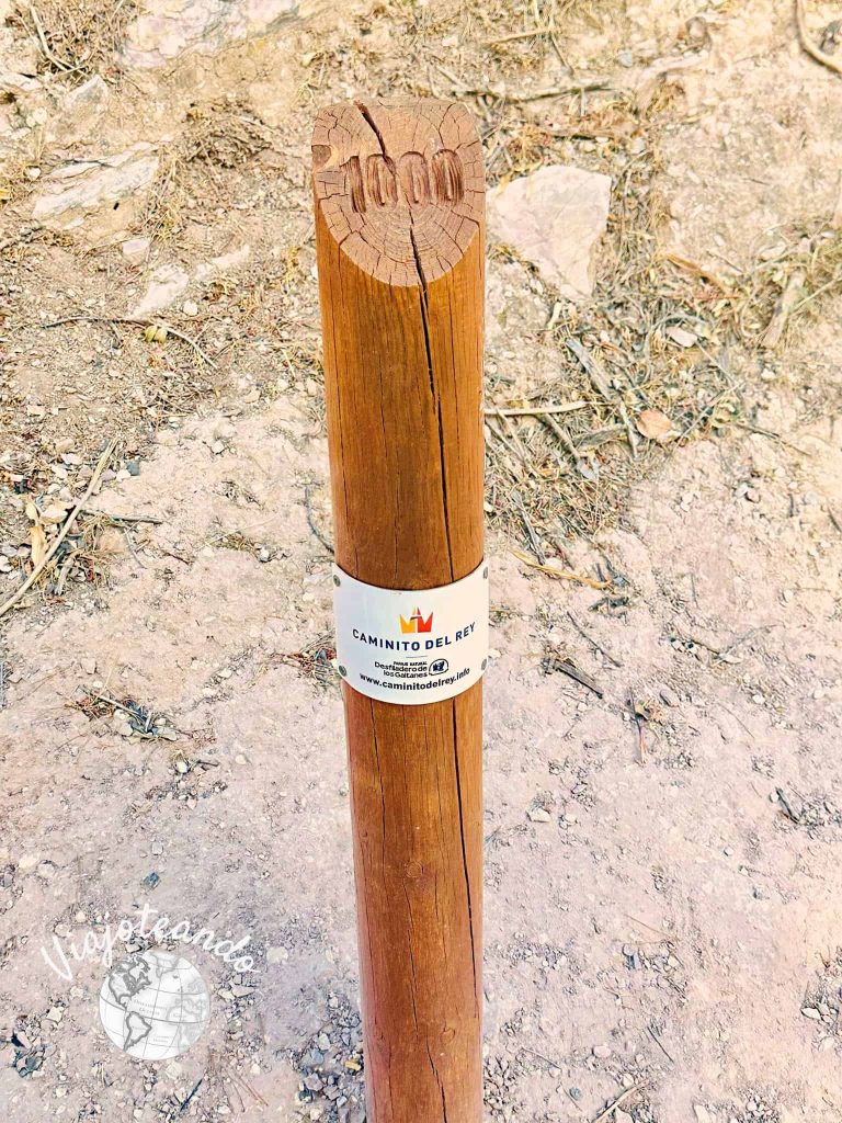 Caminito del Rey. Balizas de señalización